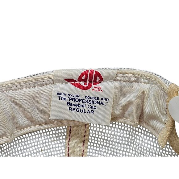 Vintage Harvard Crimson Snapback Trucker Hat Cap Mesh Lucky Stripes 80s AJD - Picture 11 of 11